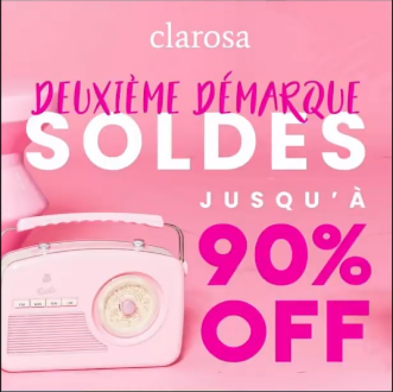 Promo Clarosa : Jusqu’à 90% off