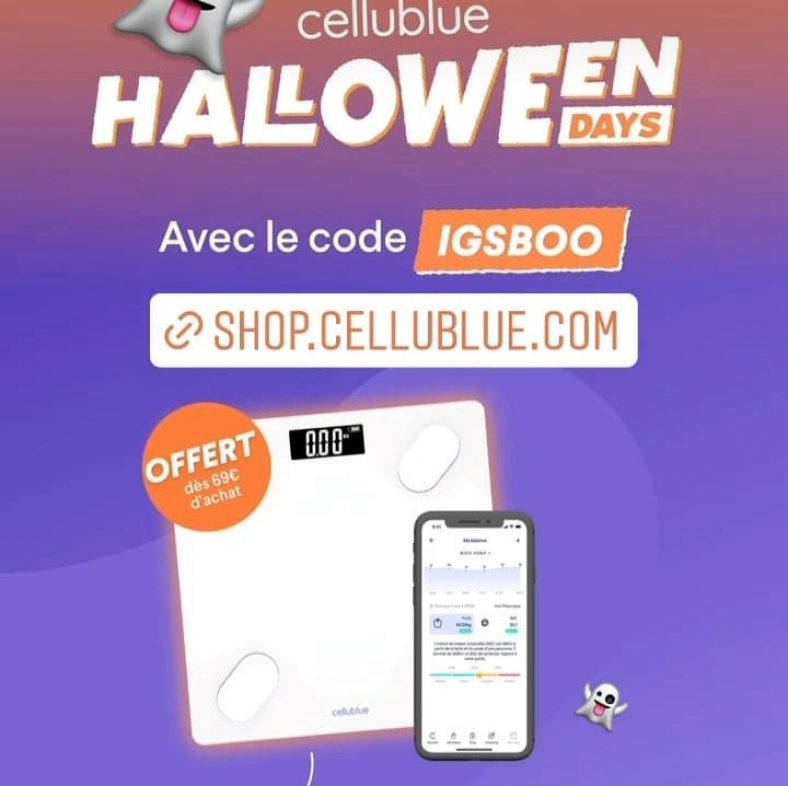 Code Promo Halloween Cellublue : La balance connectée offerte dès 69Euro