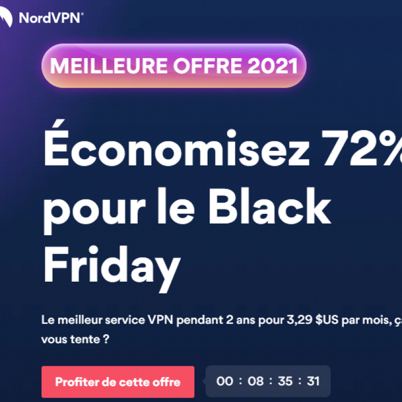 Promo Black Friday NordVPN : 72% de réduction