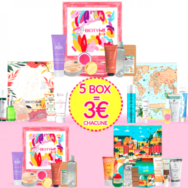 Promo Biotyfull Box : 5 box beauté à 3€ chacune