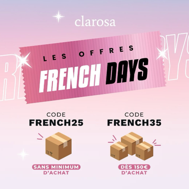 Code Promo French Days Clarosa : -35% dès 150€ d’achat