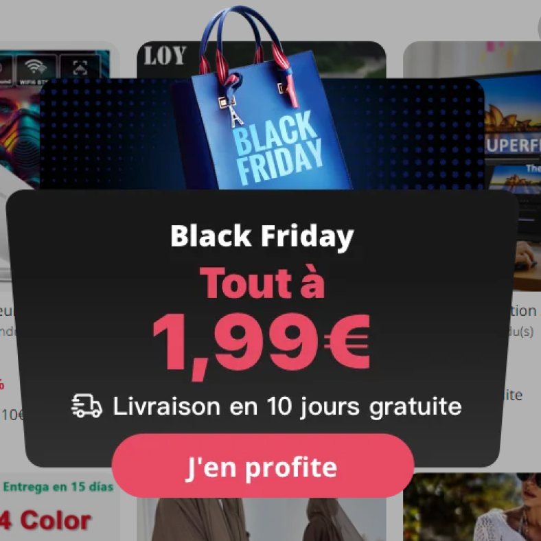 Black Friday Aliexpress : Tout à 1.99€
