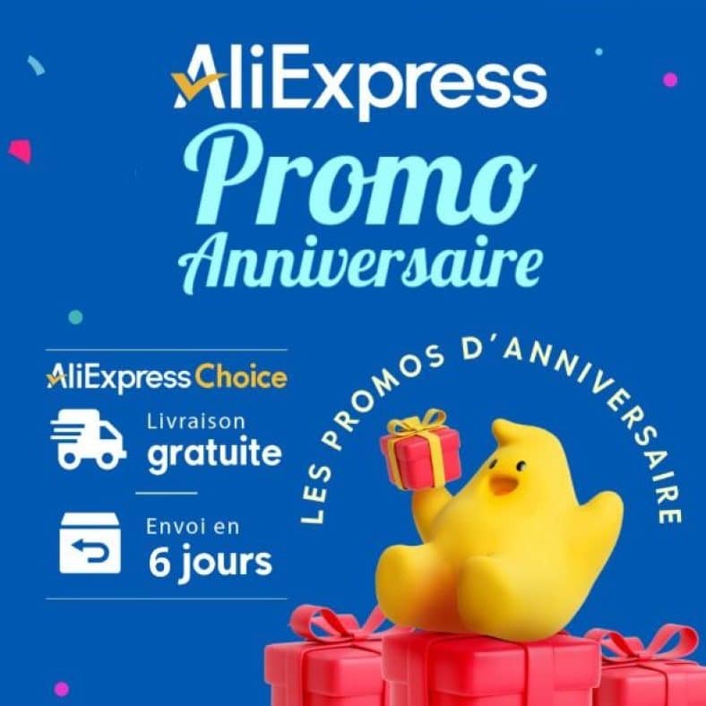 Code Promo Anniversaire AliExpress : -40€ dès 299€ d’achat